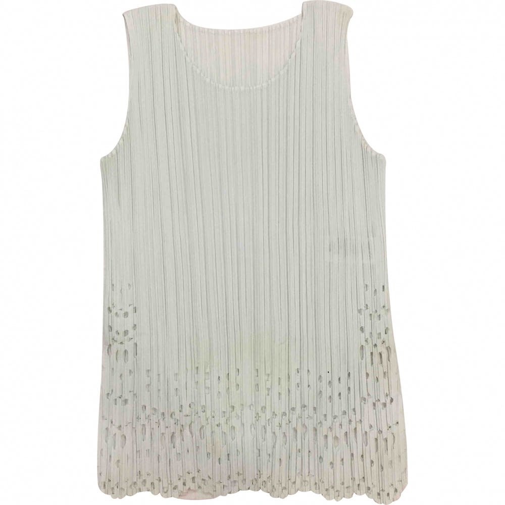 Pleats Please Issey Miyake Green Tank Top
